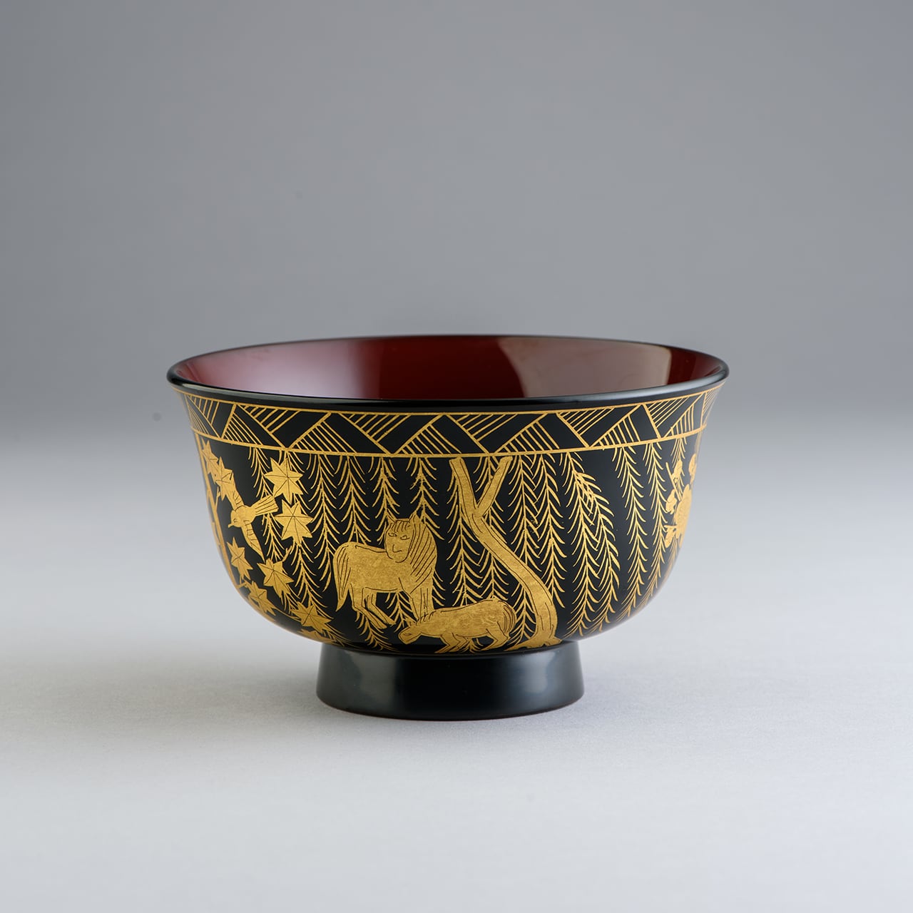 蓋つき煮物椀 鶯宿梅絵 【サイズ：直径13.5cm 高さ12.5cm】 | 有限会社