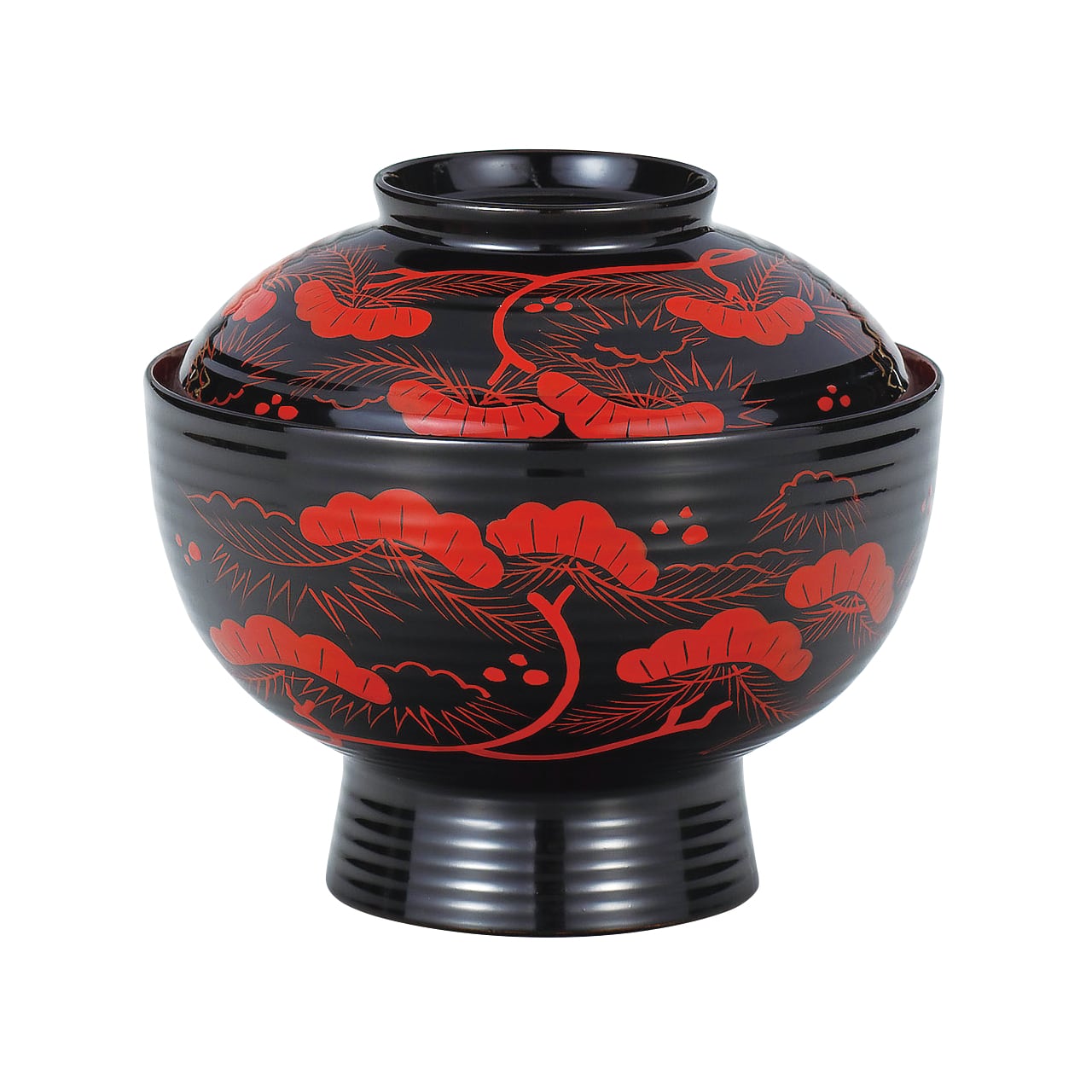 売れ筋ランキングも掲載中！ 平筋黒内朱塗 雑煮椀 蓬莱山絵 高さ9.0cm 【サイズ：直径13.8cm 椀