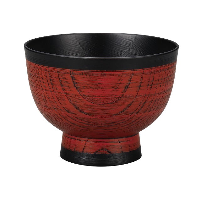 創作漆器瑾齋　ハツリ筋椀　拭漆一対 創作漆器瑾齋 ハツリ筋椀 拭漆一対